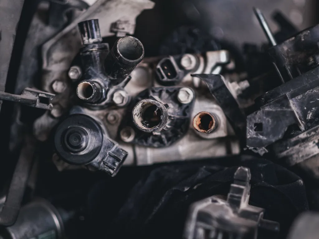 Motorbauteile aus der Nähe